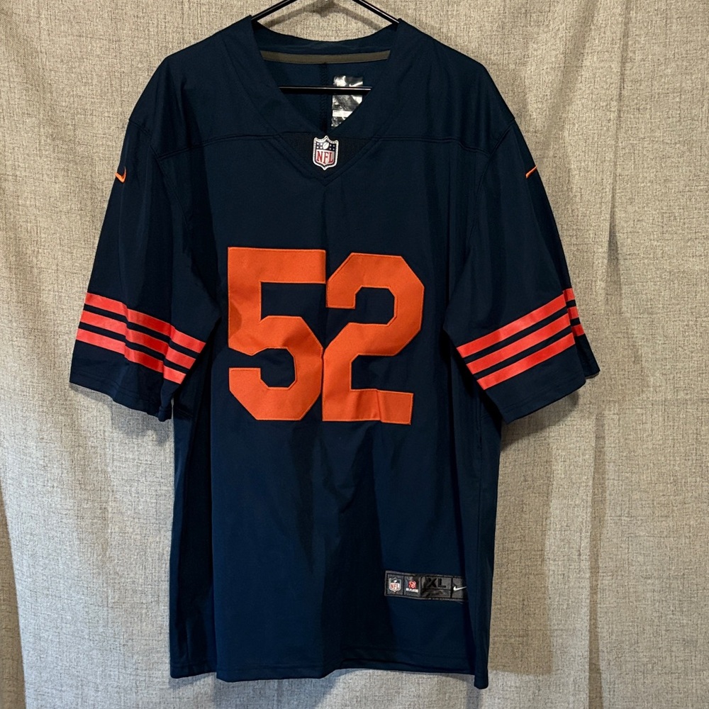 NFL Nike Chicago Bears Khalil Mack #52 Navy and Orange Men's Jersey